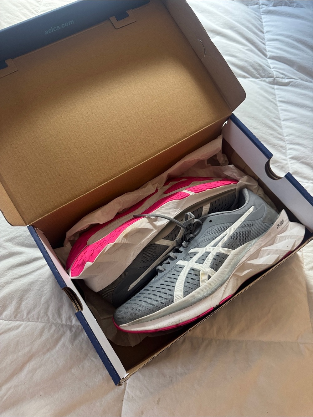 ASICS Gray and Pink Women's Athletic Running Shoes